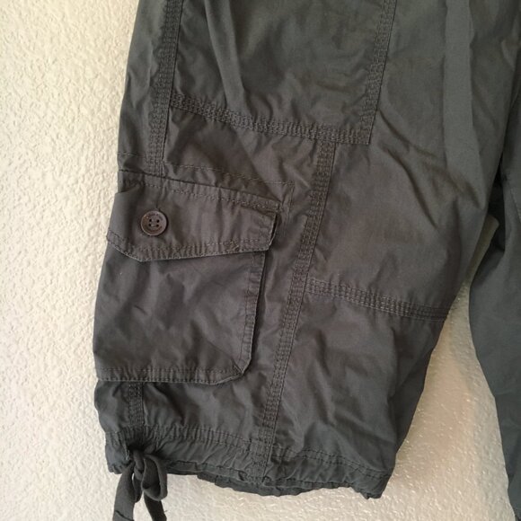 Calvin Klein Performance Shorts S Cargo Rollover Bermuda Green Soft Waist Band - Picture 2 of 6